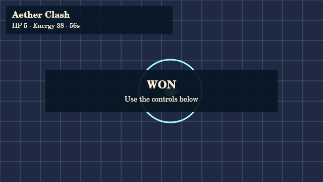 Aether Clash actual tutorial goal state