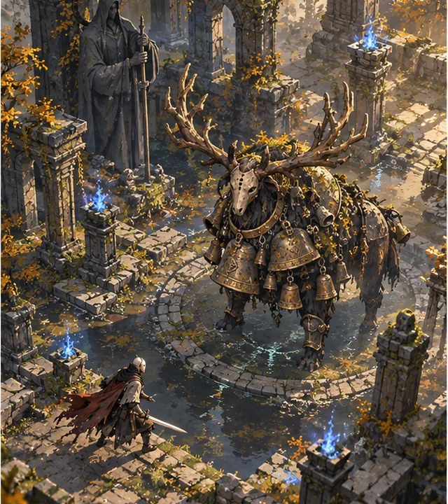 Original 2.5D Ashen Pilgrim concept: Build a small original dark-fantasy action RPG around readable attacks, stamina, dodge timing and a memorable boss. Reuse a controller before writing combat-specific rules.