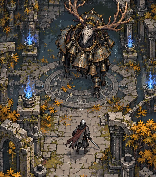 Original 2D Ashen Pilgrim concept: Build a small original dark-fantasy action RPG around readable attacks, stamina, dodge timing and a memorable boss. Reuse a controller before writing combat-specific rules.