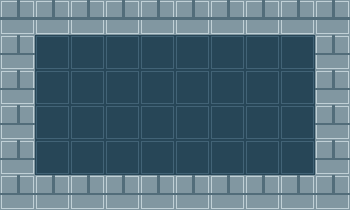 Original small room: ten columns, six rows, floor and boundary walls