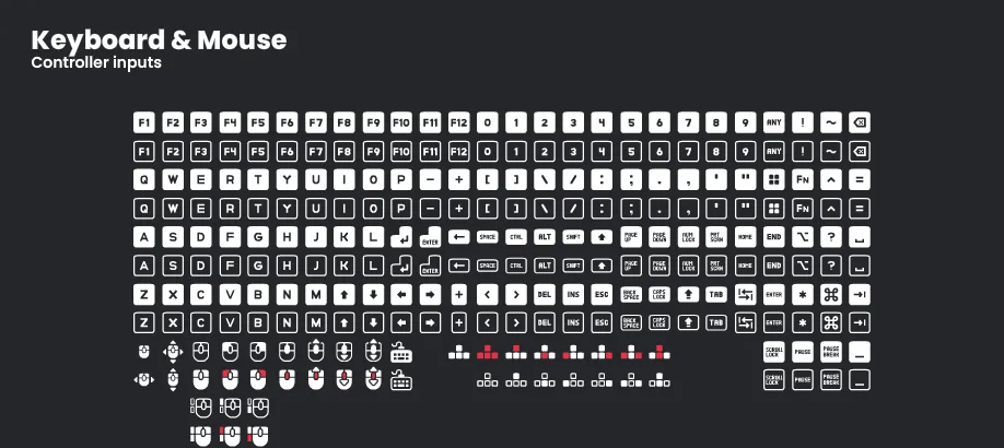 Input Prompts — selected actual keyboard and mouse glyphs by Kenney