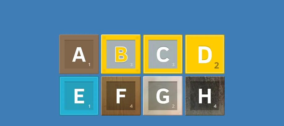 Letter Tiles — selected actual pack artwork by Kenney