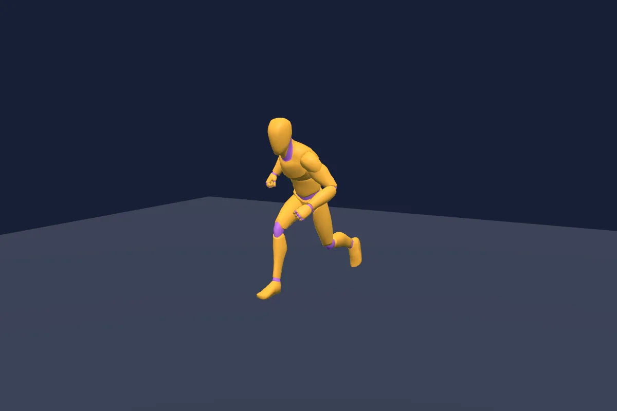 Sprint_Loop pose on the actual free Universal Animation Library mannequin